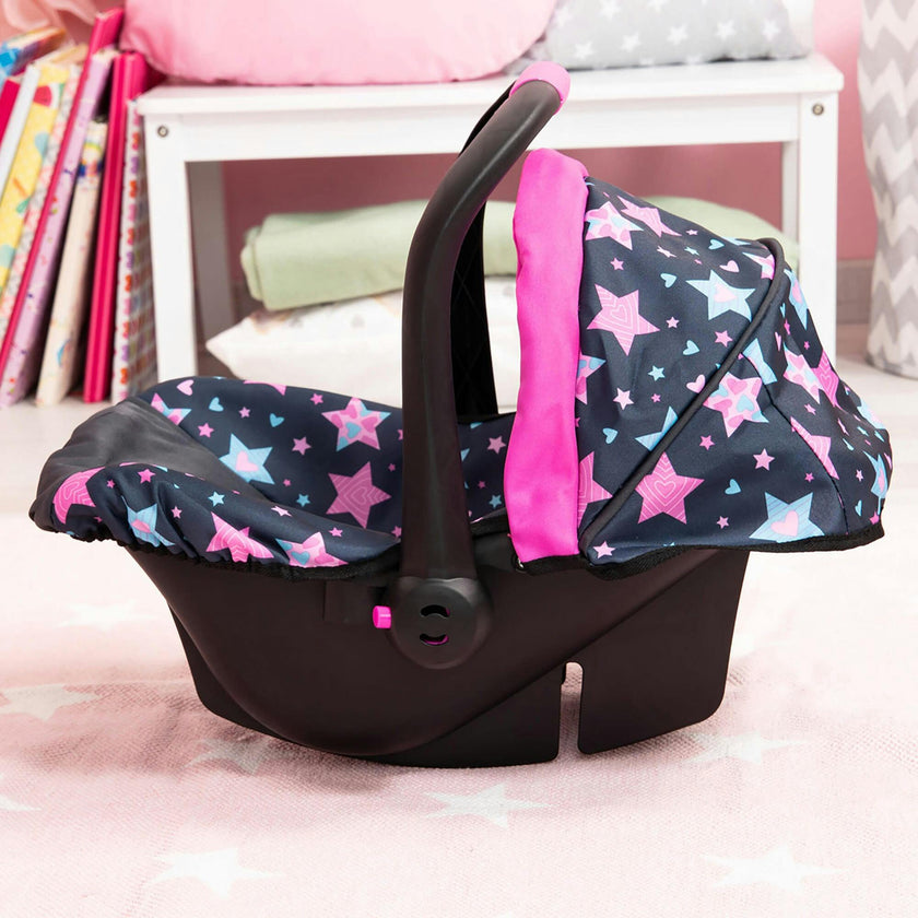 Design: Dolls Car Seat in Turquoise/Pink