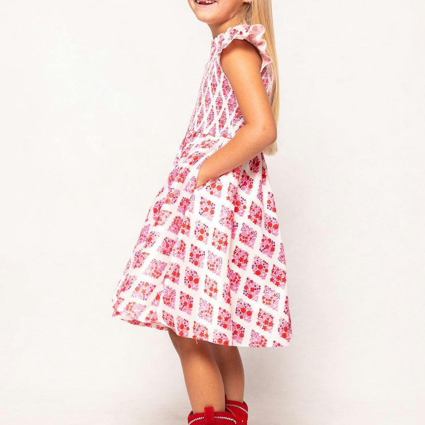 Mini Kylie Dress in Rouge Lattice Floral