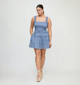 The Azalea Mini Nap Dress - Cornflower Ditsy Thistle