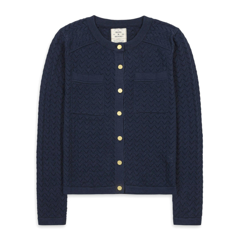 Organic Pointelle Cardigan