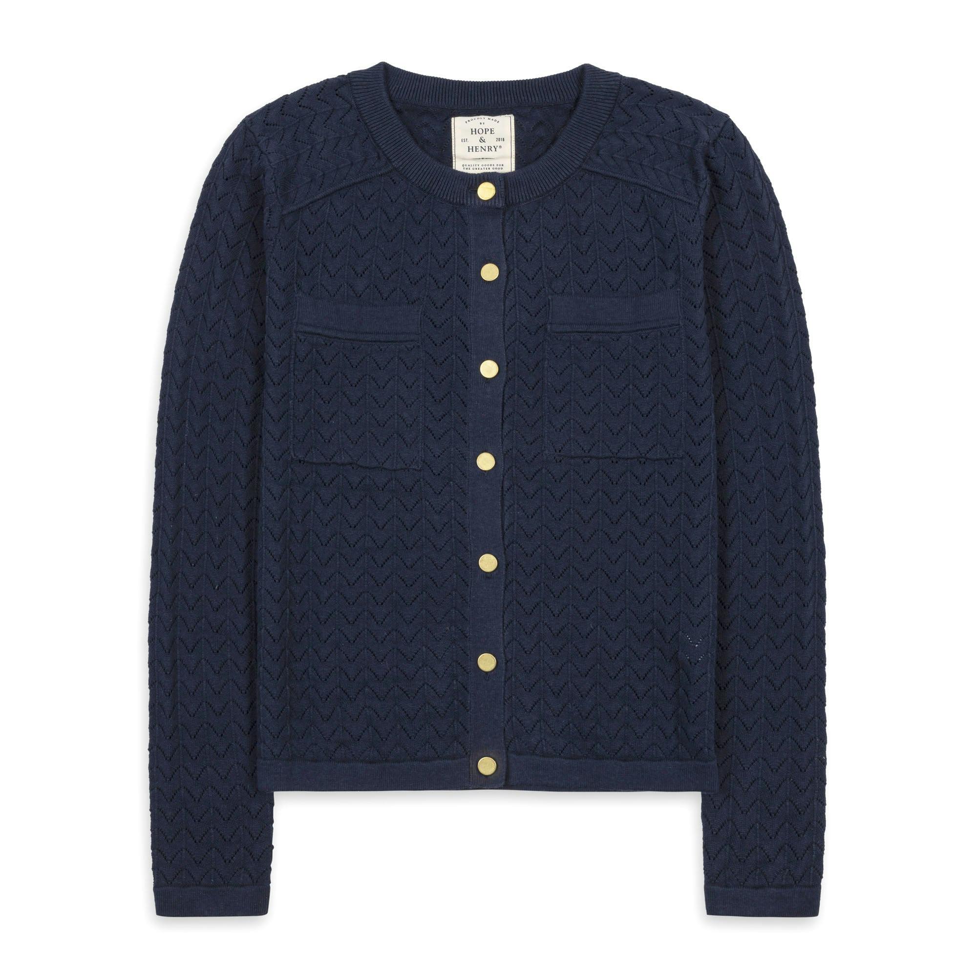 Organic Pointelle Cardigan