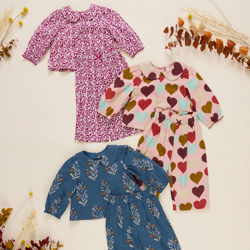 Baby Girls Dawson 2-PC Set - Burgundy Climbing Floral