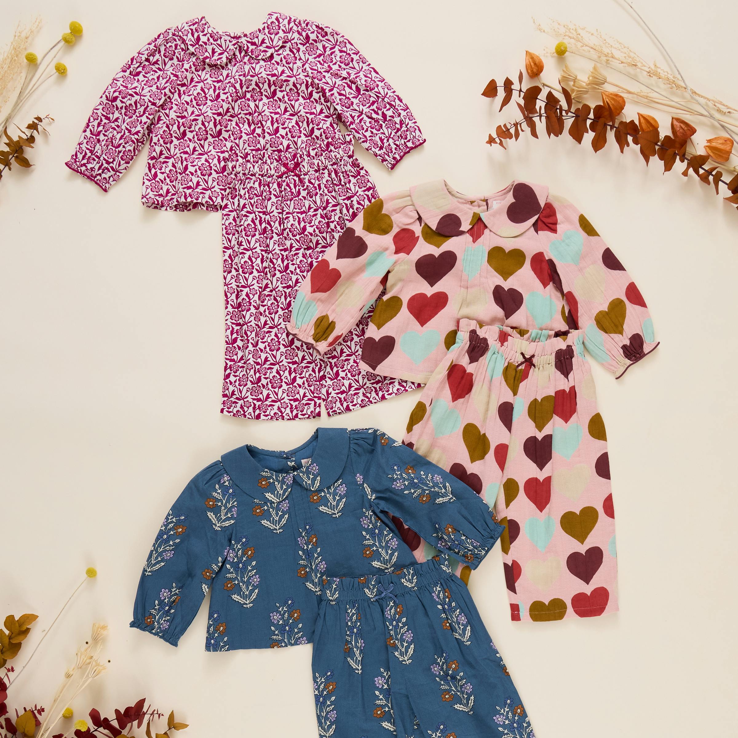 Baby Girls Dawson 2-PC Set - Burgundy Climbing Floral