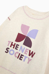 TNS Logo Sweatshirt Whisper White Melange Multicolor