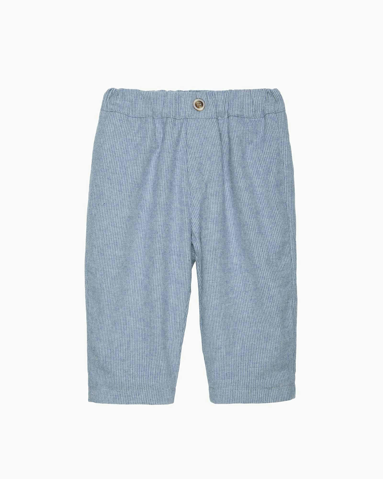Baby Rafferty Pants in Pale Blue Stripe