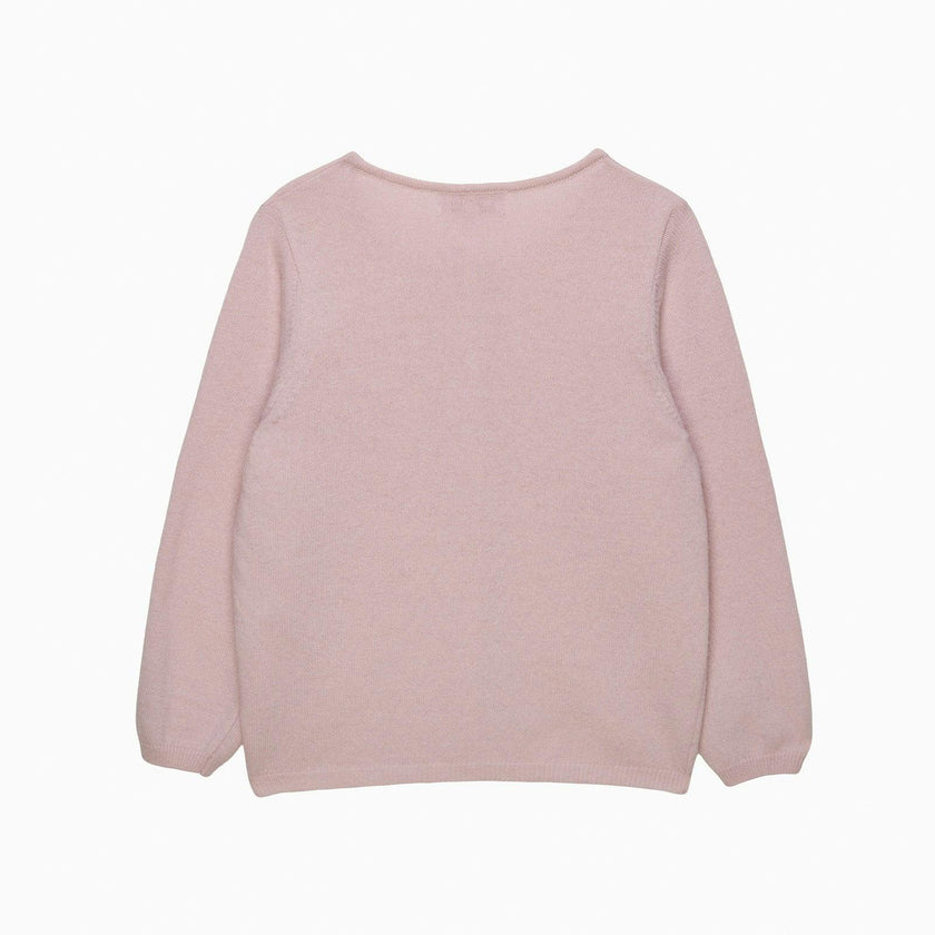 Velvet Bow Cardigan in Pink