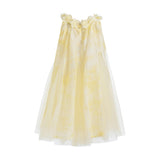 Yellow Solavie Floral Layered Dress