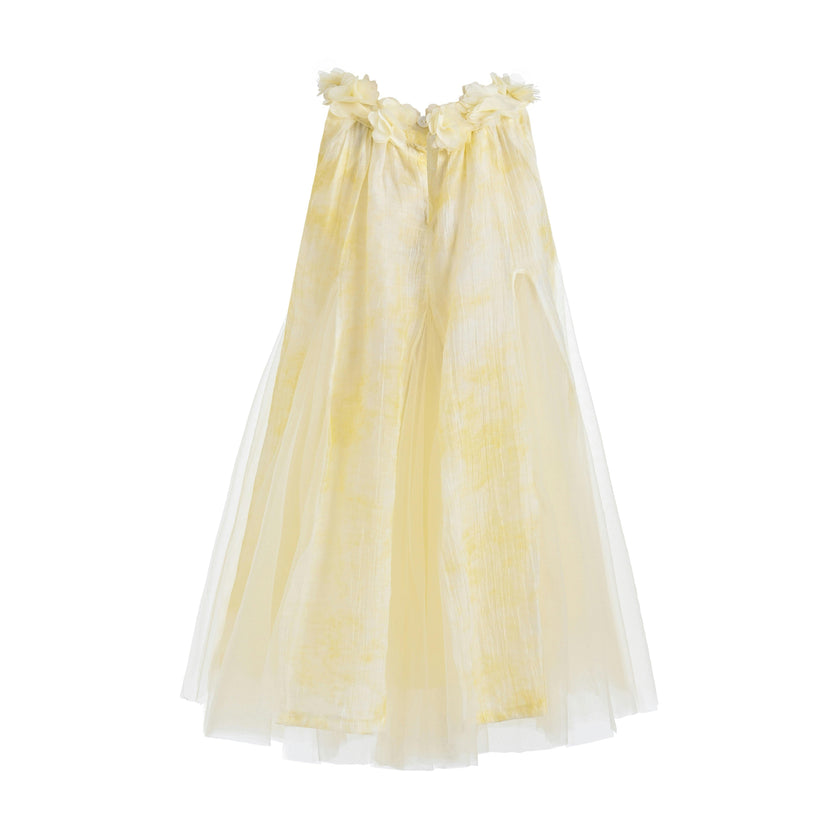Yellow Solavie Floral Layered Dress