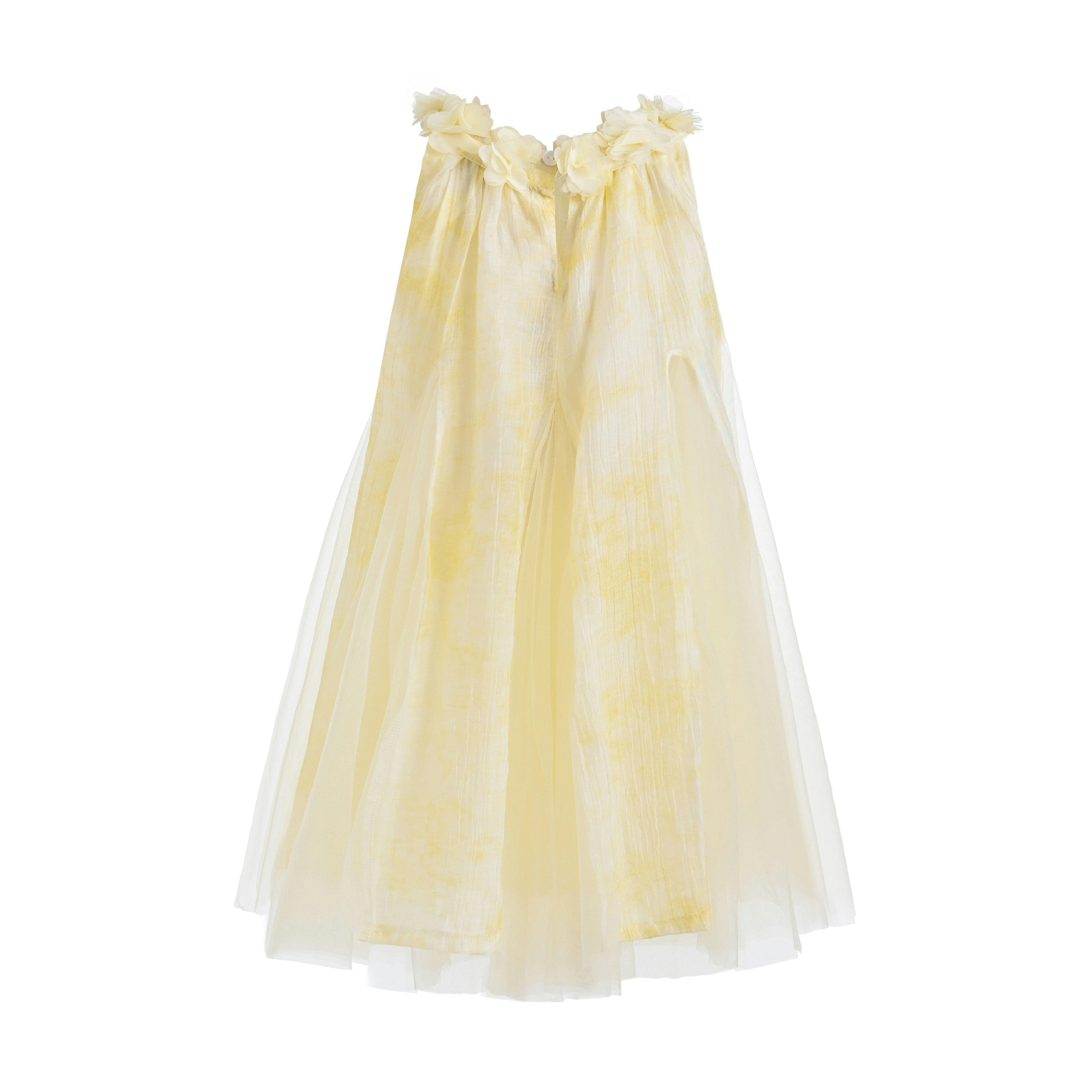 Yellow Solavie Floral Layered Dress