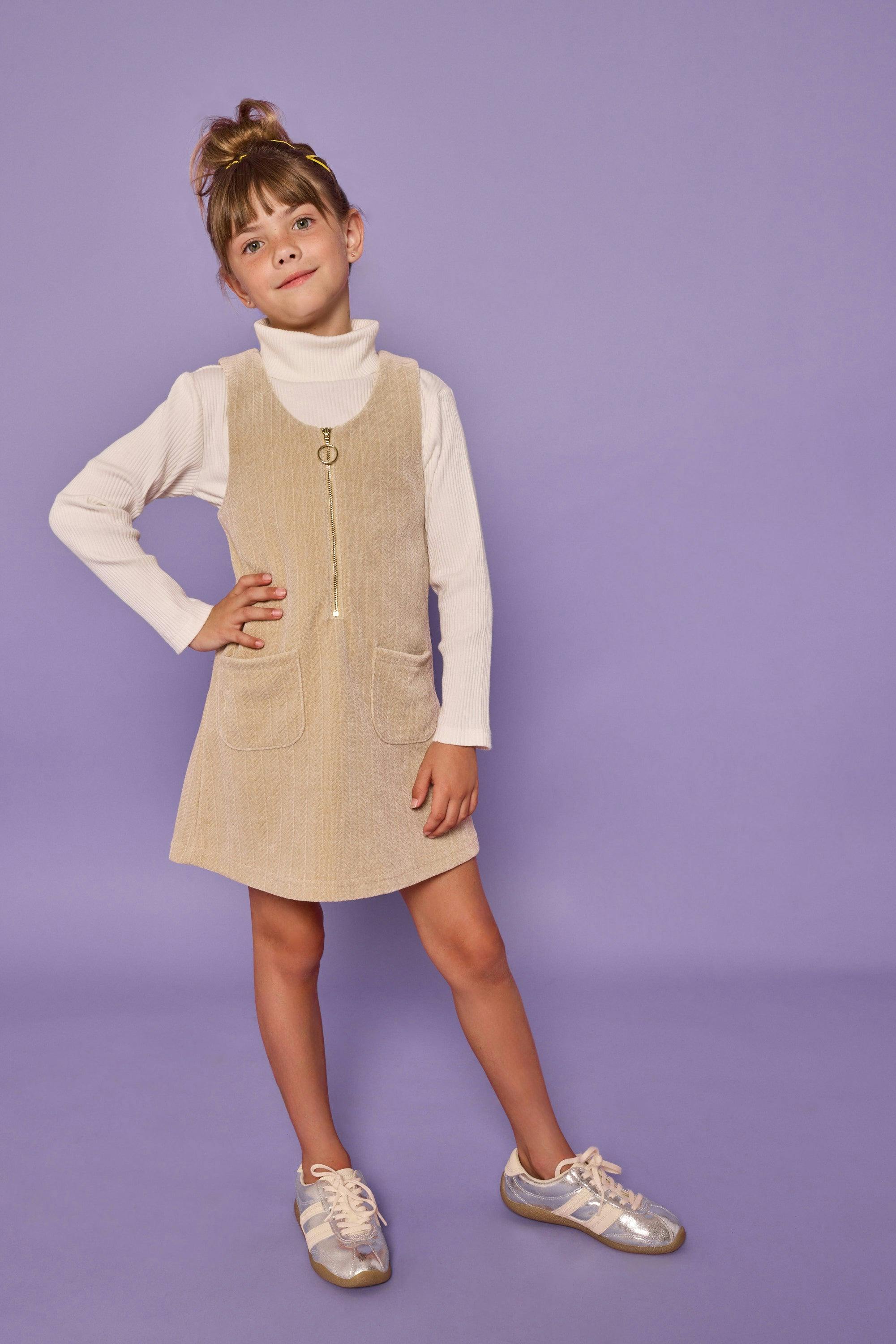 Retro Jumper - Stone Herringbone Corduroy