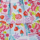 Girls Tiered Poplin Dress | White Strawberry