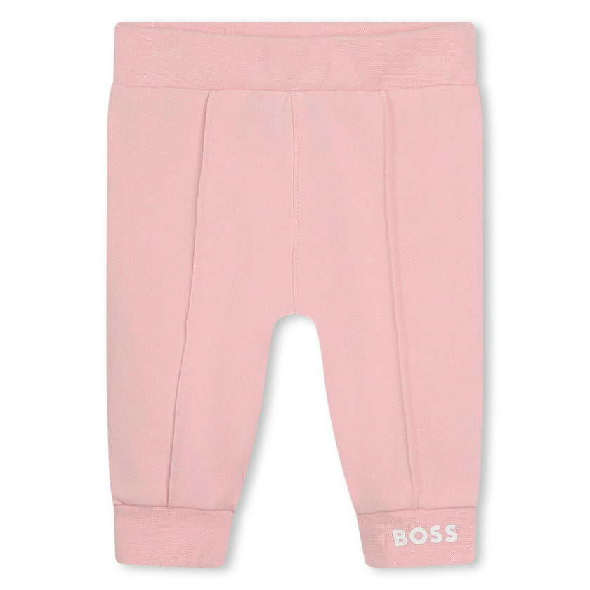 BOSS KIDSWEAR Pink Tracksuit And T-shirt Baby Set