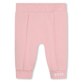 BOSS KIDSWEAR Pink Tracksuit And T-shirt Baby Set