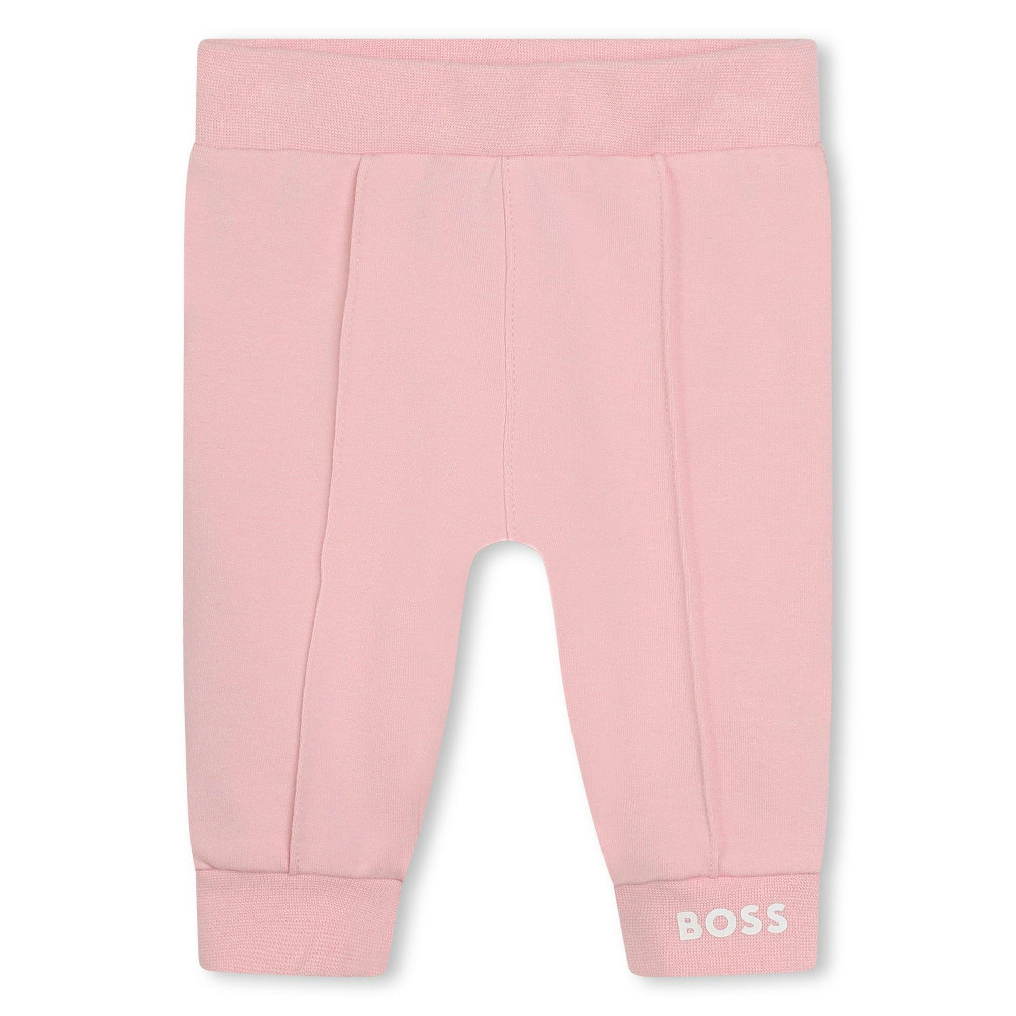BOSS KIDSWEAR Pink Tracksuit And T-shirt Baby Set