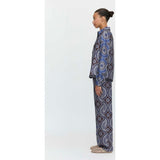 The Taylor Pant - Brown Cobalt Medallion