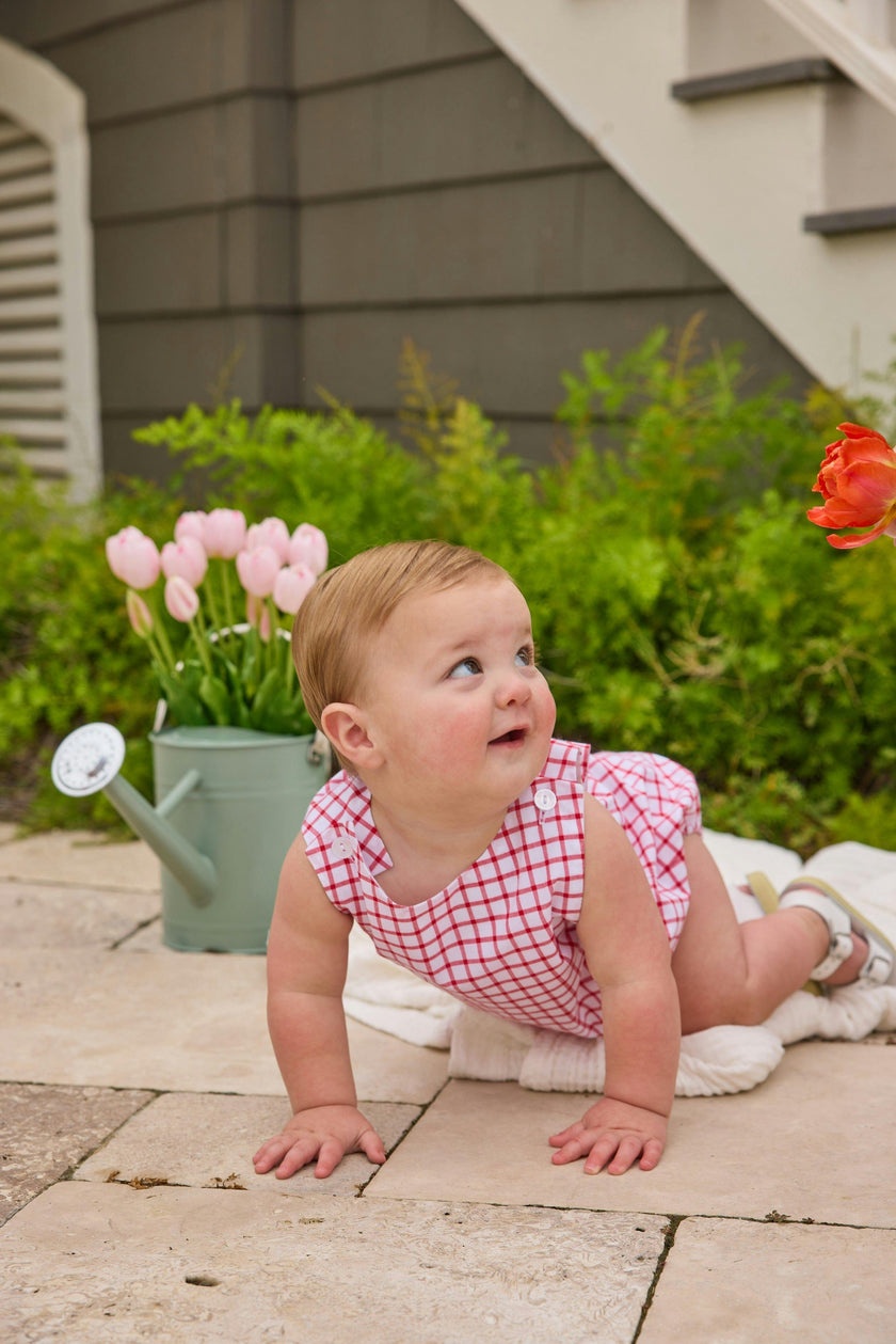 Louis Sunsuit - Red Windowpane