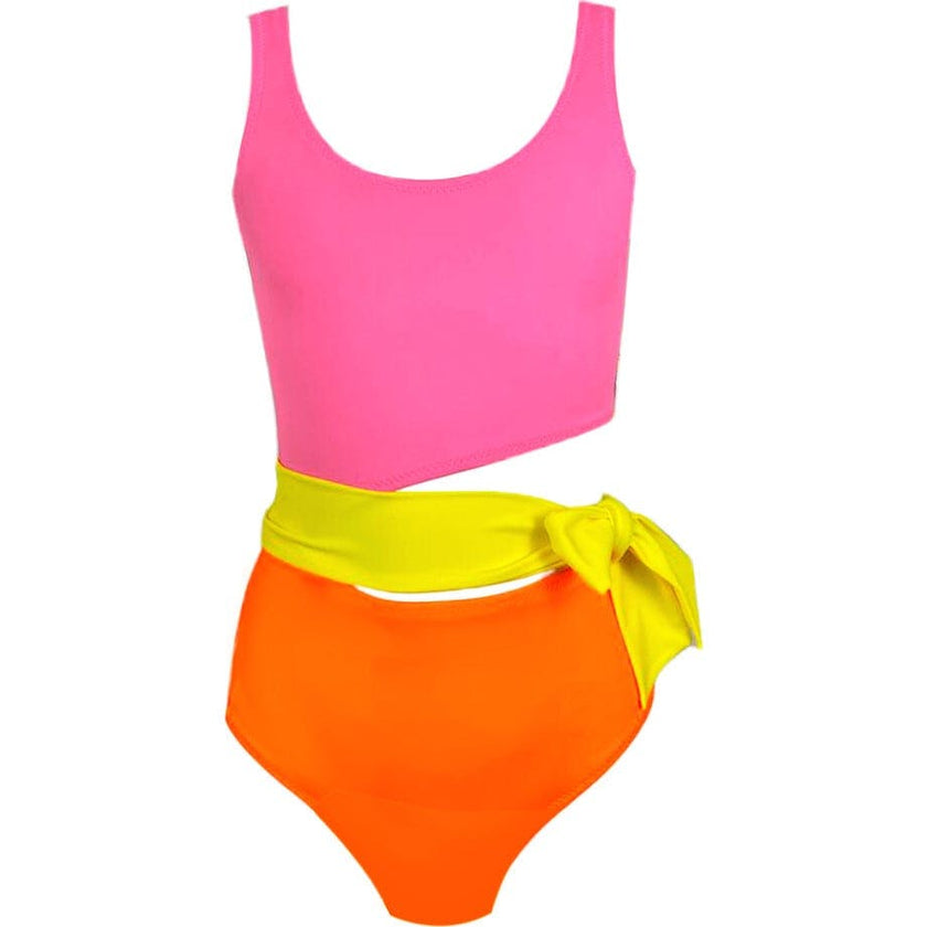 Pop Sleeveless One-Piece Swimsuit