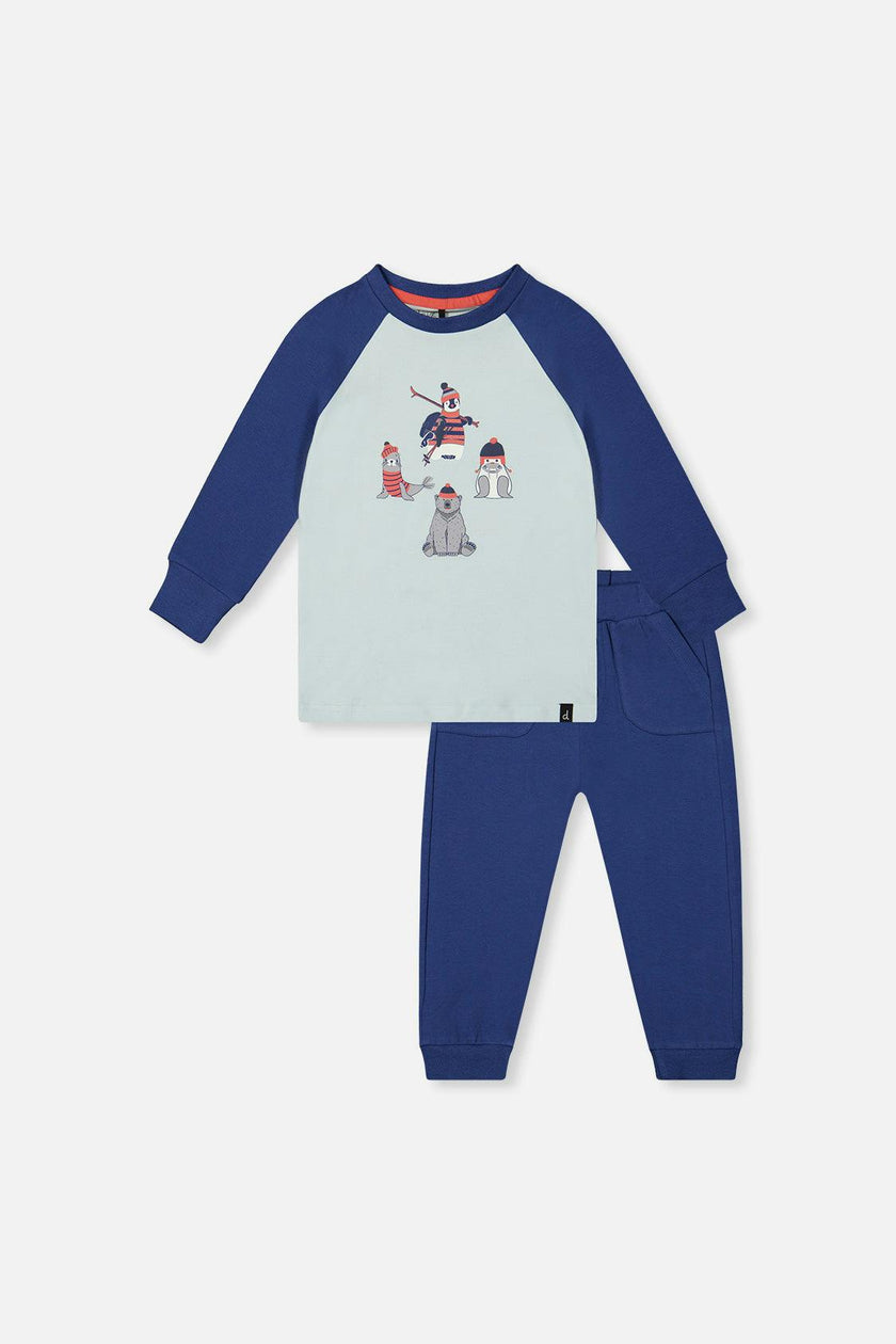 Organic Cotton T-Shirt & Pant Set Very Pale Turquoise