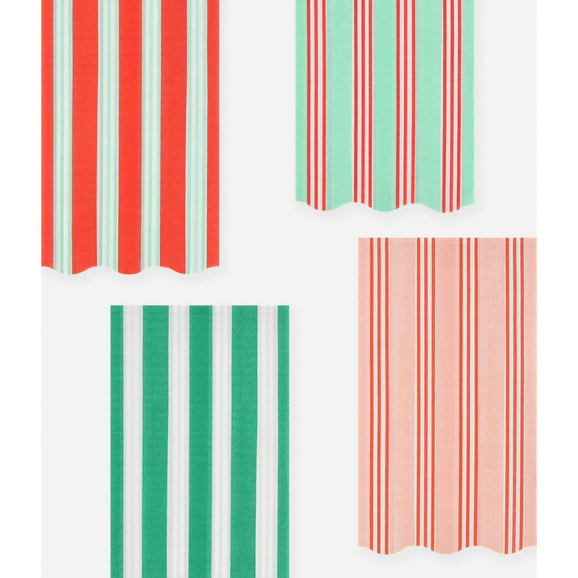 Festive Stripe Guest Towels