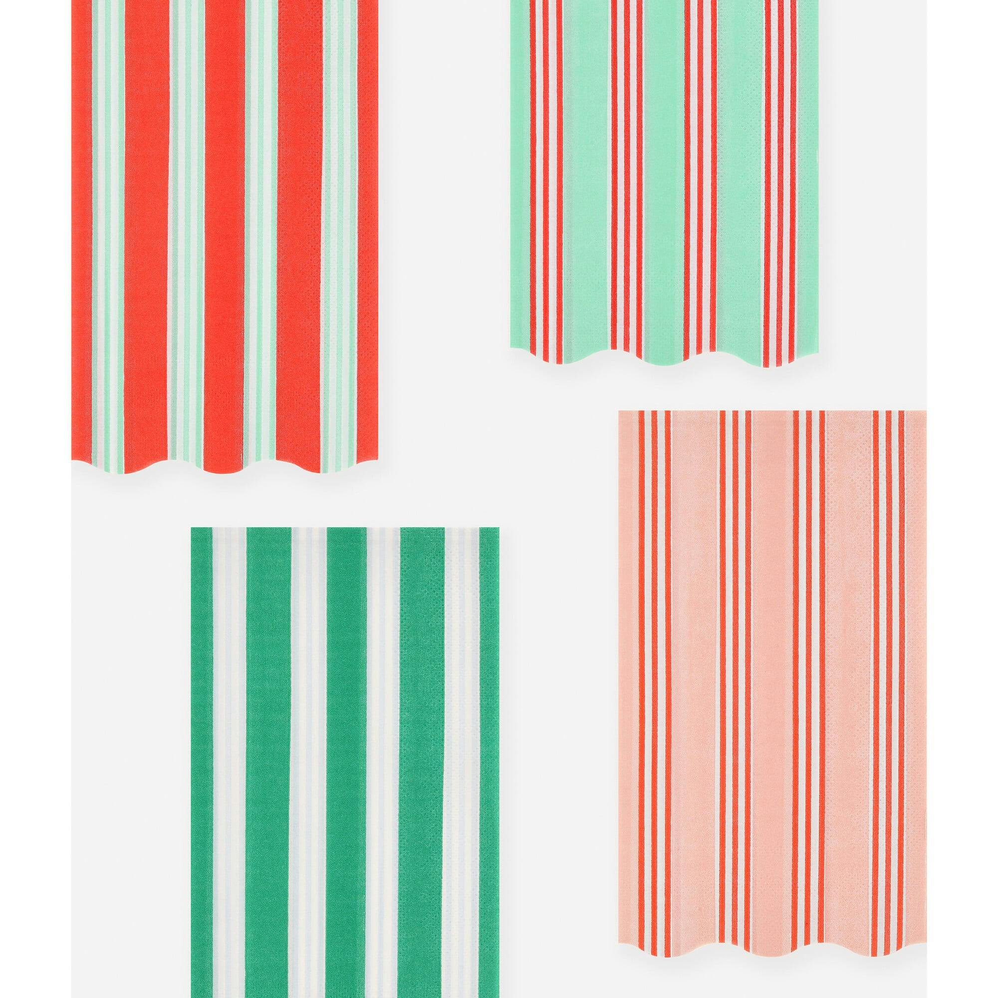 Festive Stripe Guest Towels
