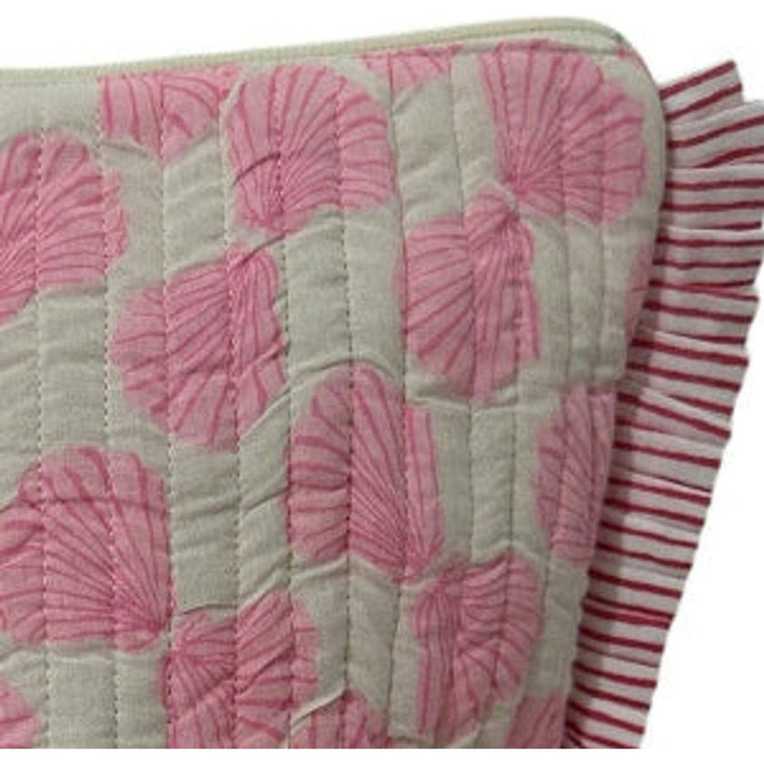 La Plage Ruffle Pouch Shell Beach Navy