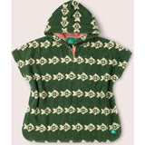 Swimming Fish Baby Towel Poncho, Green