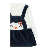 Navy Penguin Pinafore Dress