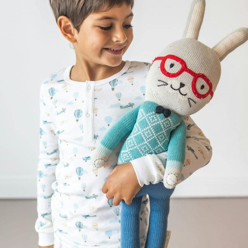 Little Airplanes Pima Long Pajama Set