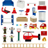3-Story Fire Station Playset with 25 Figurines and Furnishings