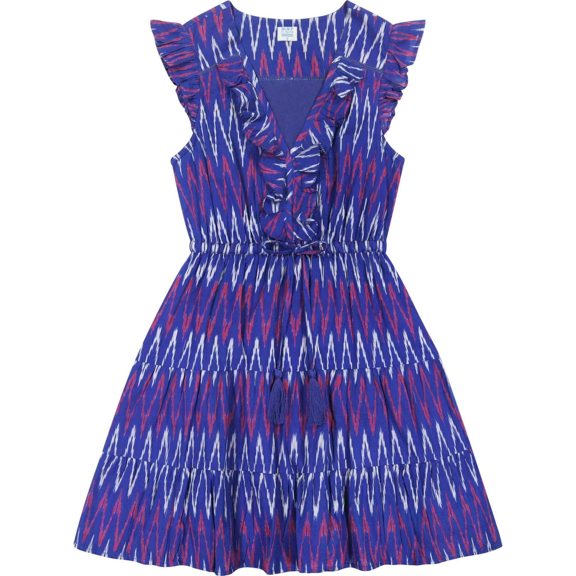 Women's Giselle Ruffle V-Neck Mini Dress, Pink