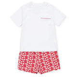 Walker Boys' Short Set - Pep Rally Red