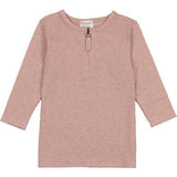 Soft Ribbed 3-Quarter Sleeve Zipped Henley Shirt