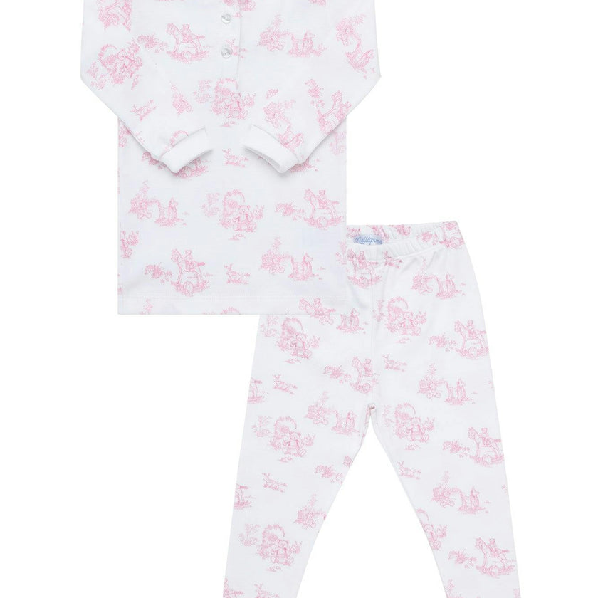 Pink Toile Baby Pajamas