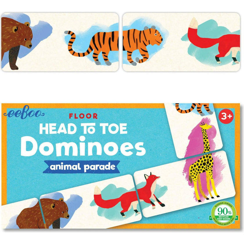 Animal Parade Head to Toe Dominoes
