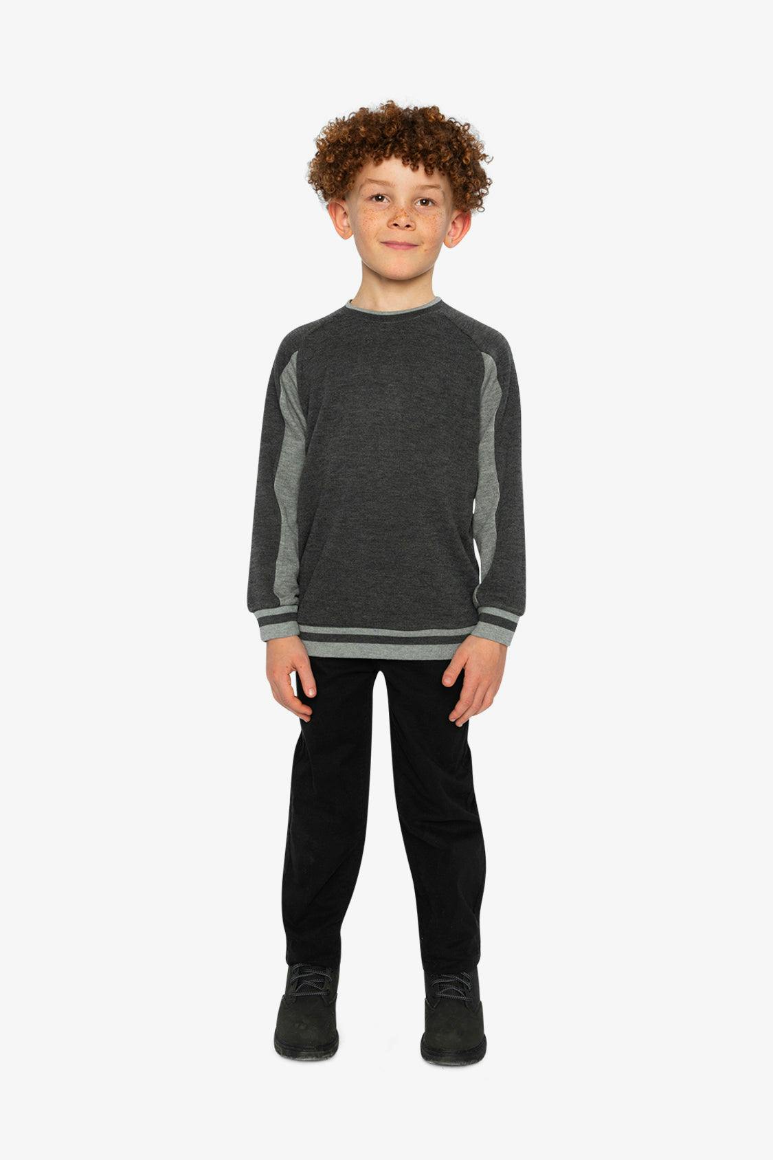 Flat Back Rib Sweatshirt Grey