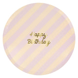 Stripe Happy Birthday Dinner Plates