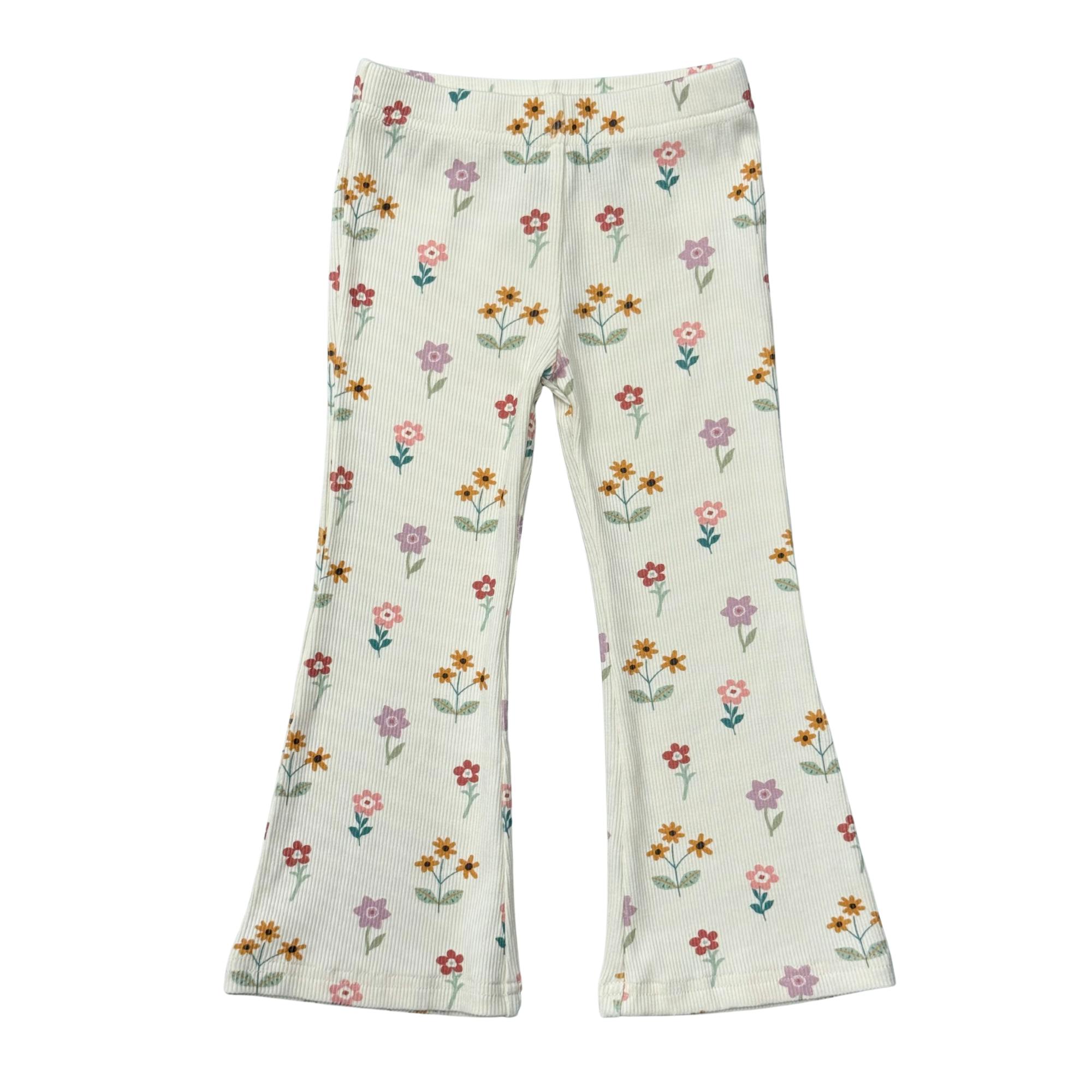 Girls Flare Pants in Meadow Bloom