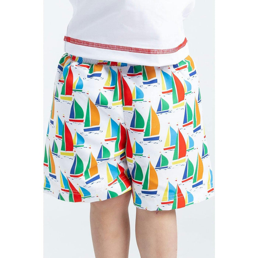 Sailboat Print Swim Trunk
