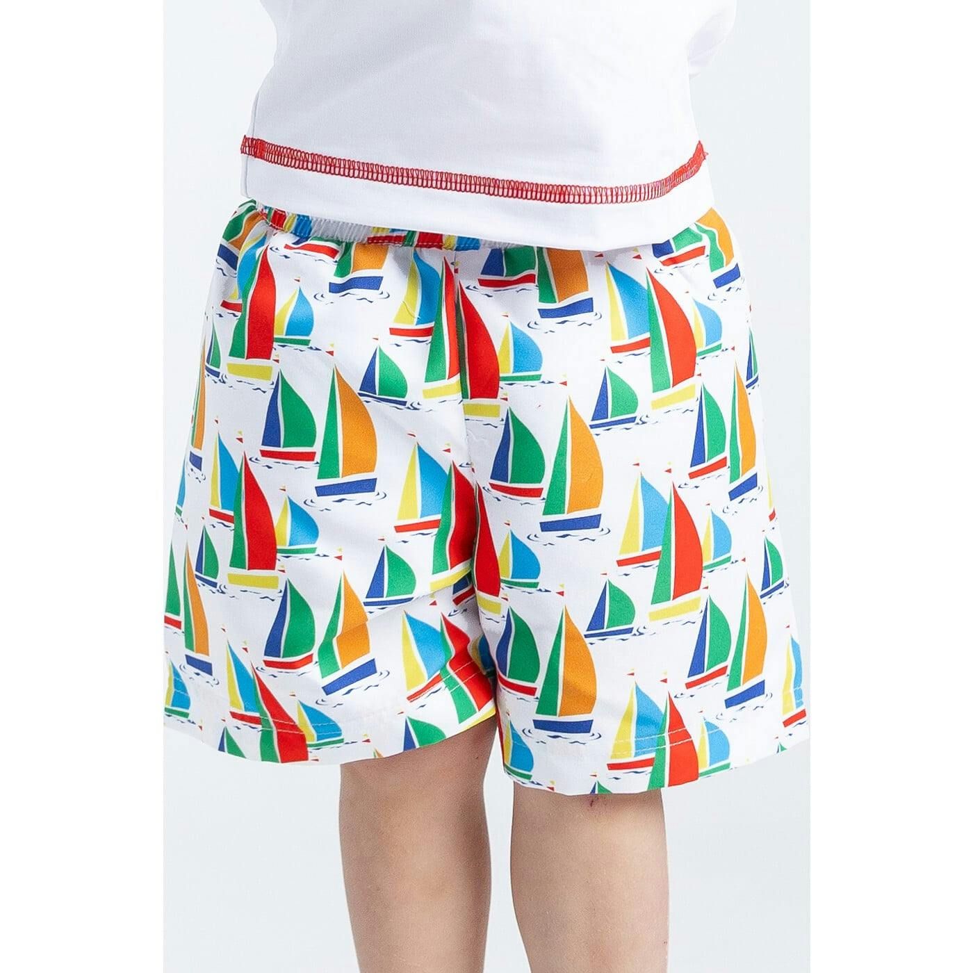 Sailboat Print Swim Trunk