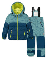 Two Piece Play Snowsuit Greyish Blue And Navy With Greyish Blue Pants