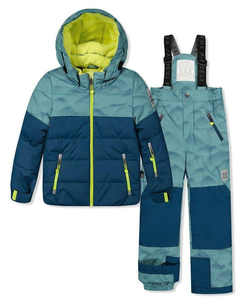 Two Piece Play Snowsuit Greyish Blue And Navy With Greyish Blue Pants
