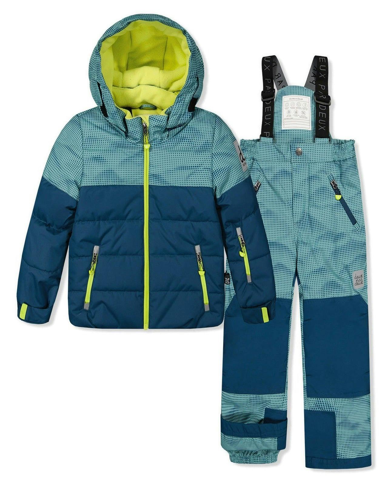 Two Piece Play Snowsuit Greyish Blue And Navy With Greyish Blue Pants