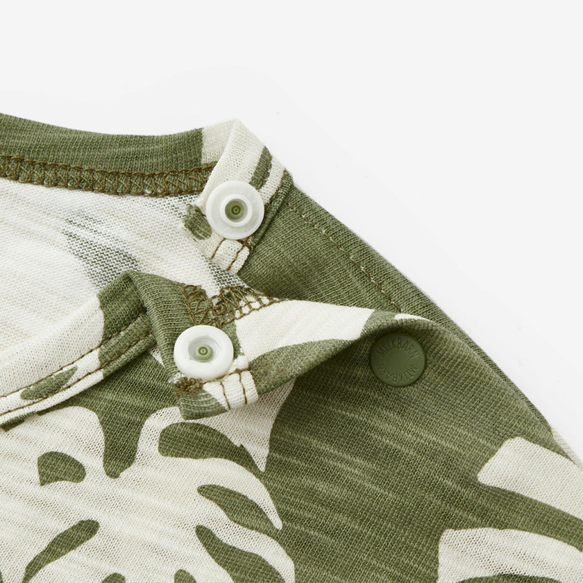 Island Leaf Silhouette Slub Cotton Pocket Tee