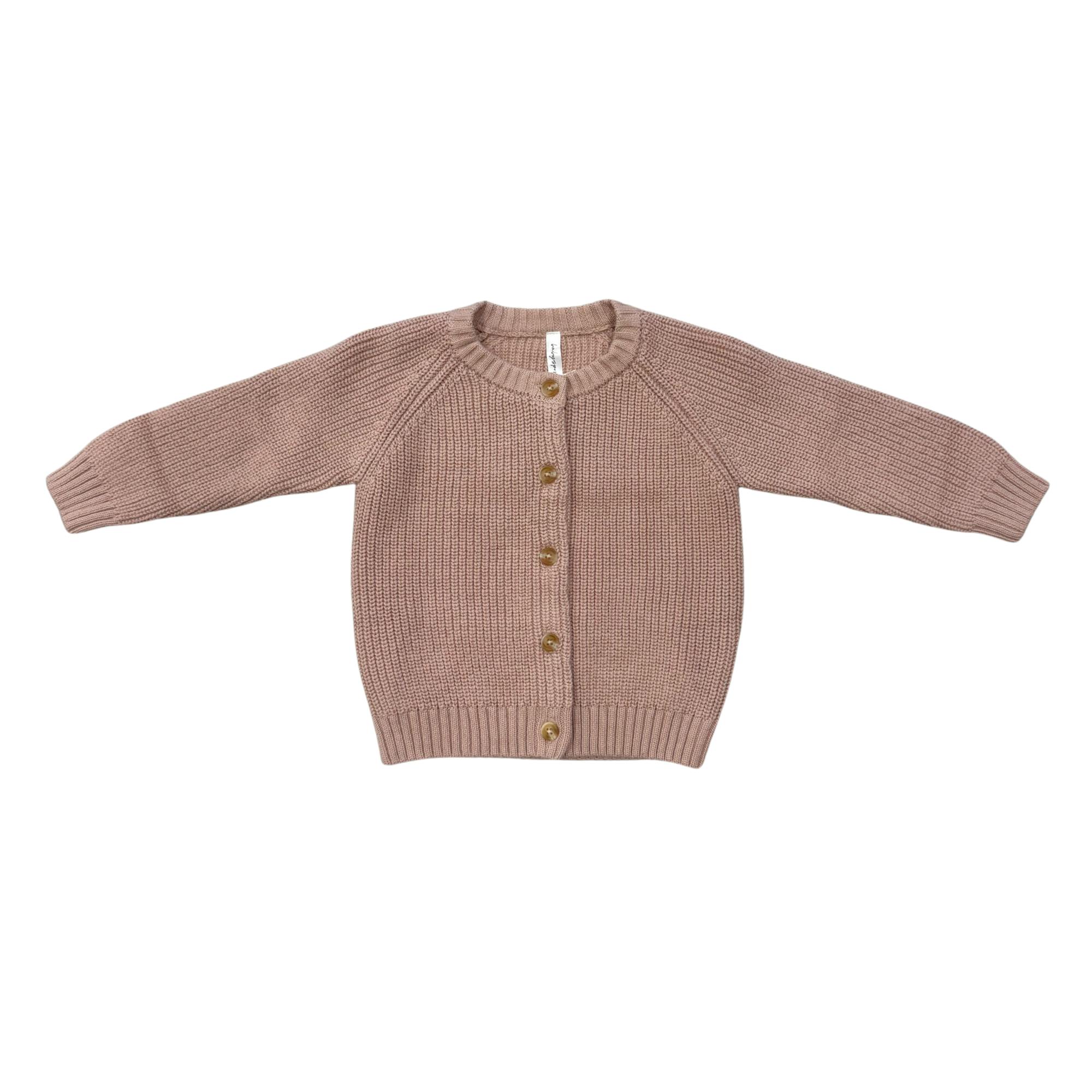 Girls Knit Cardigan in Light Pink