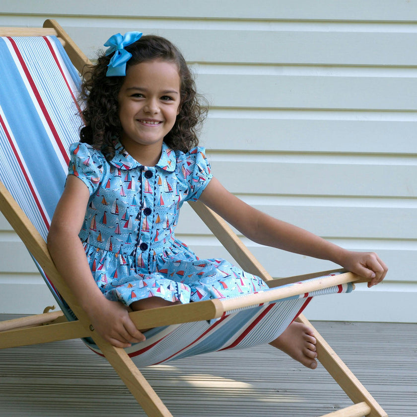Sailboat Button Front Dress