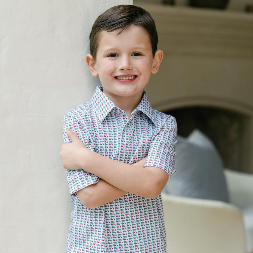 Griffin Boys' Polo - Christmas at the Club