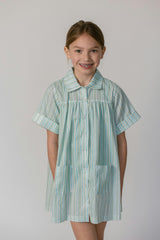 Womens Coverup in Stripe In Blue Jay