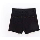 Girls Twill Stud Short in Black