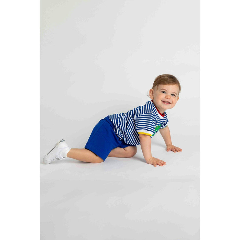 Stripe Knit T-Shirt With Lizard