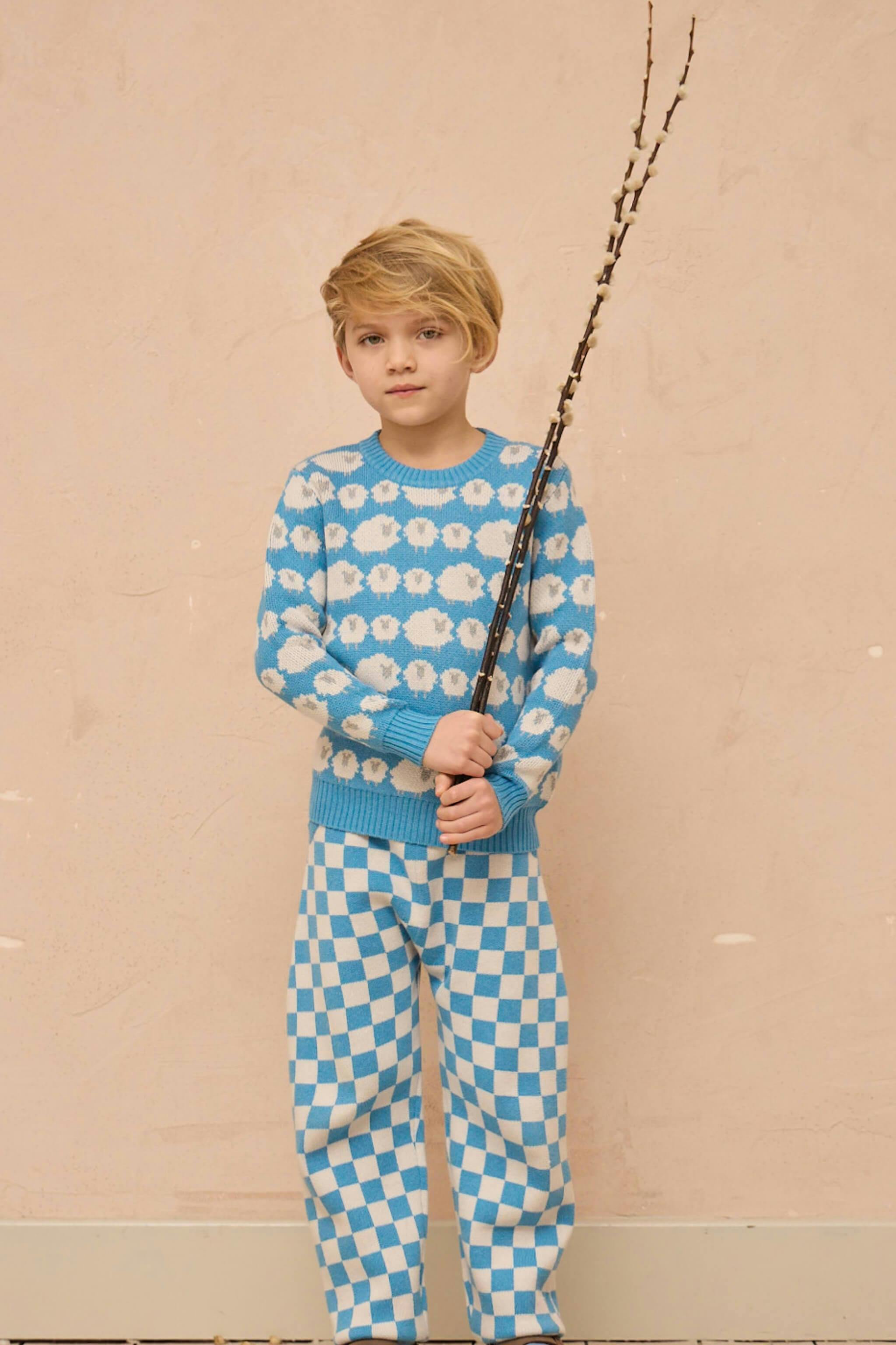 Flock of Sheep Jumper | Iceland Blue